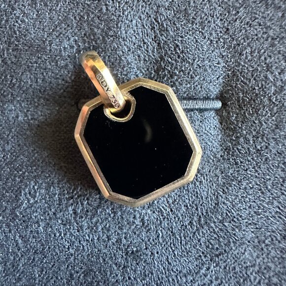 David Yurman Octagonal Amulet in 18K Yellow Gold w/ Black Onyx - 15mm - Picture 9 of 13